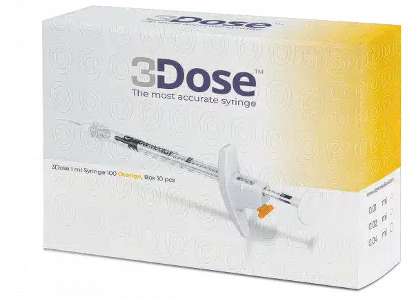 3 DOSE 1.0 ML SYRINGE, 125 ORANGE, 10PCS
