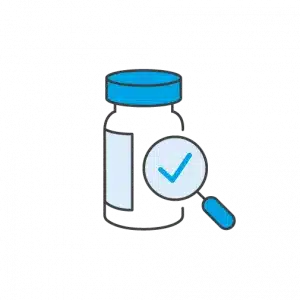 bottle and checkmark icon