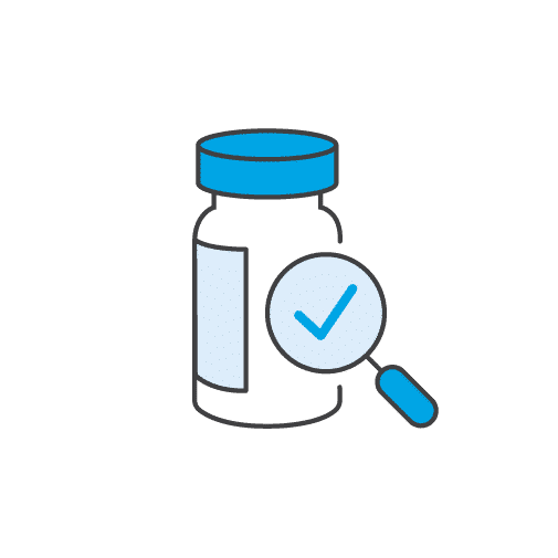 bottle and checkmark icon