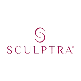 Sculptra logo white background