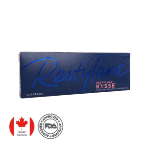 Restylane Kysse box with approval seals.