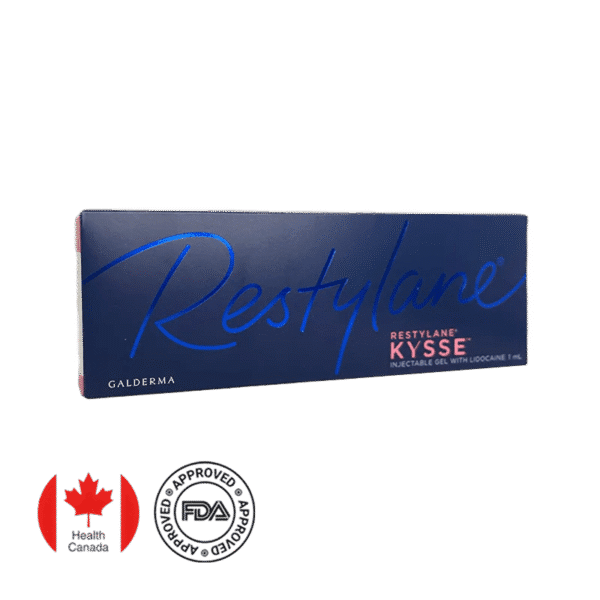 Frame 22 Restylane Kysse box with approval seals.