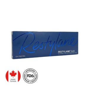 Restylane Silk box with approval logos.