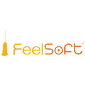FeelSoft Logo with Needle Graphic