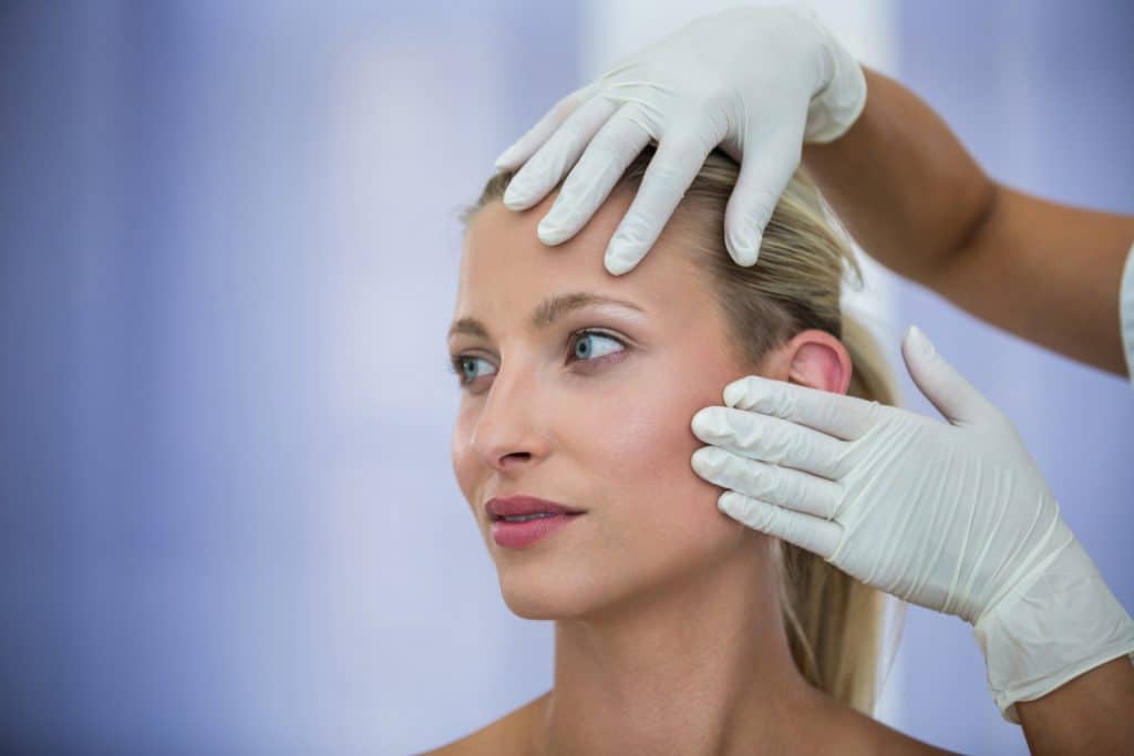 woman after dermal fillers