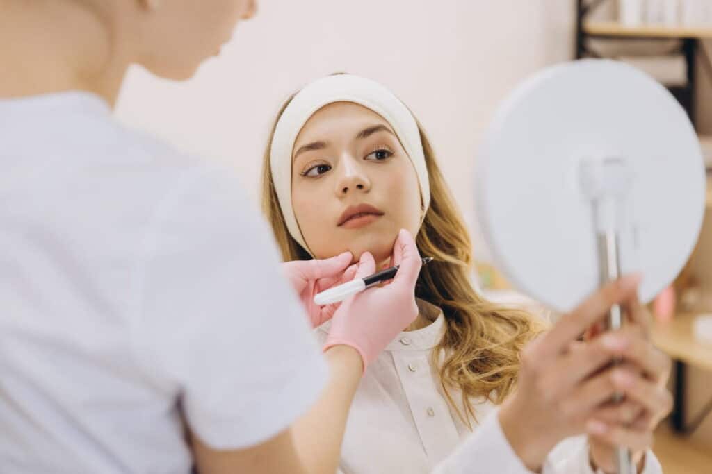 young patient during filler consultations